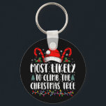 Most Likely To Climb The Xmas Tree Christmas  Keychain<br><div class="desc">Most Likely To Climb The Xmas Tree Funny Family Christmas</div>