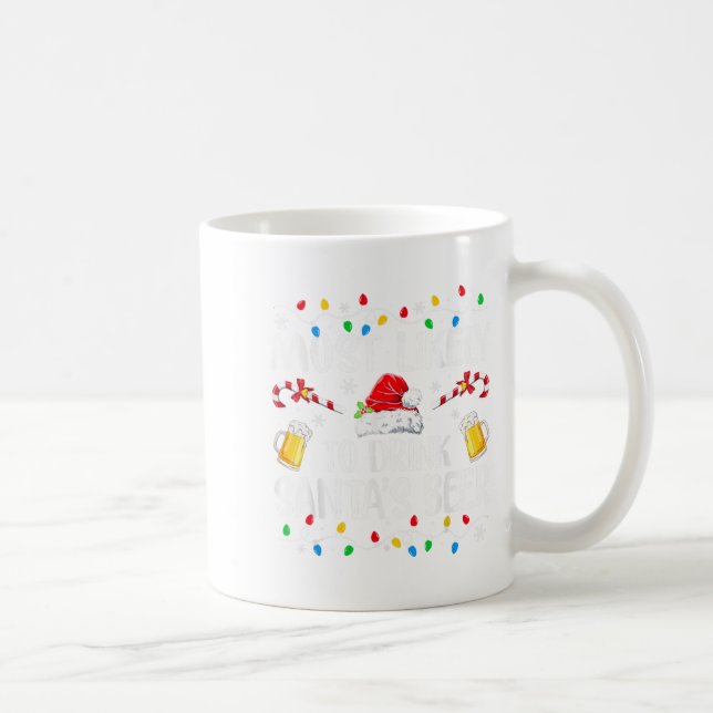 Most Likely To Drink Santa's Beer Funny Drinking C Coffee Mug (Right)