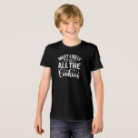 Most Likely To Eat All The Cookies Holiday Humor Tri-Blend Shirt<br><div class="desc">Most Likely To Eat All The Cookies, festive typography holiday t-shirt.</div>