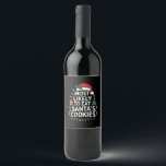 Most Likely To Eat Santas Cookies Family Christmas Wine Label<br><div class="desc">Most Likely To Eat Santas Cookies Family Christmas matching</div>