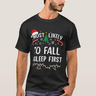 Most Likely To Fall Asleep First Family Matching T-Shirt