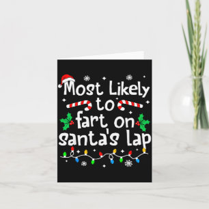 Most Likely To Fart On Santa's Lap Christmas Match Card