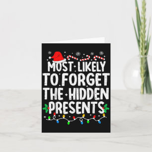 Most Likely To Forget The Hidden Matching Christma Card