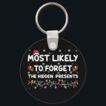 Most Likely To Forget The Hidden Presents Xmas Keychain<br><div class="desc">Most Likely To Forget The Hidden Presents Xmas</div>