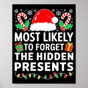 Most Likely To Forget The Hidden Shirt Christmas Poster