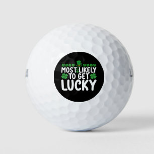 Most Likely To Get Lucky St Patrick's Day Irish Golf Balls