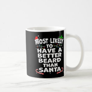 Most Likely To Have A Better Beard Than Santa Chri Coffee Mug