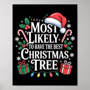 Most Likely To Have The Christmas Tree Family Xmas Poster