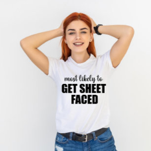 Most Likely To Keep Sheet Faced Funny Halloween T-Shirt