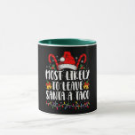 Most Likely To Leave Santa A Taco Funny Christmas  Mug<br><div class="desc">Most Likely To Leave Santa A Taco Christmas Funny Xmas</div>