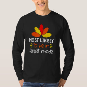Most Likely To Matching Family Thanksgiving Pajama T-Shirt