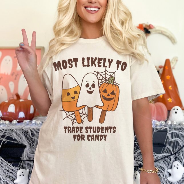 Most Likely To Matching Halloween Ghost Teacher T-Shirt (Creator Uploaded)