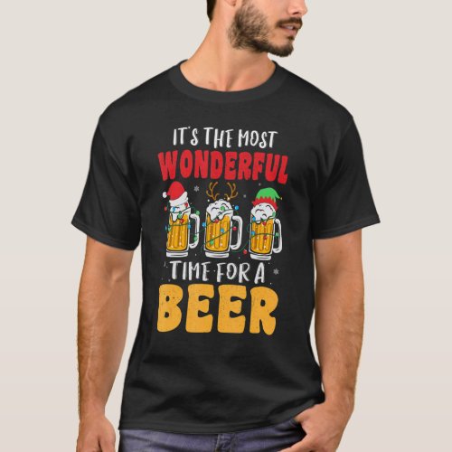 Most Likely To Offer Santa A Beer Drinking Christm T_Shirt