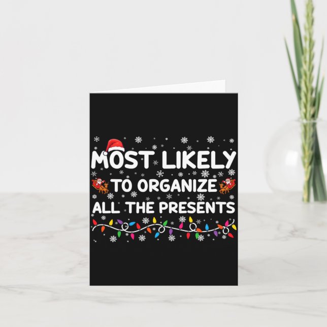 Most Likely To Organize All The Xmas  Card (Front)