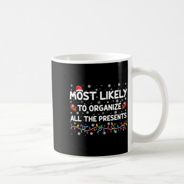 Most Likely To Organize All The Xmas  Coffee Mug (Right)