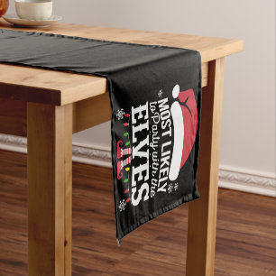 Most Likely to Party With The Elves Christmas  Short Table Runner