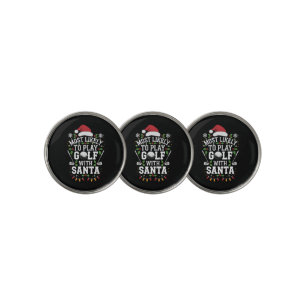 Most Likely To Play Golf With Santa Family Xmas Golf Ball Marker