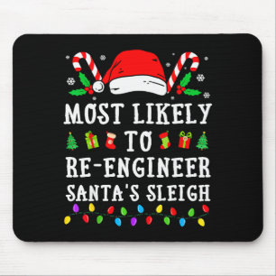 Most Likely To Re-engineer Santa's Sleigh Christma Mouse Pad