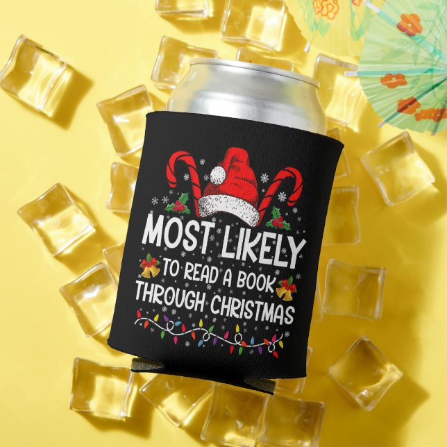 Most Likely To Read A Book Through Christmas  Can Cooler (In Situ Summer)
