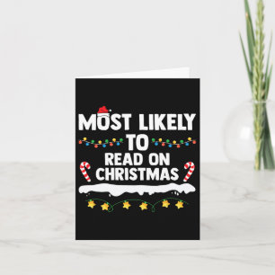Most Likely To Read On Christmas Family Group Matc Card