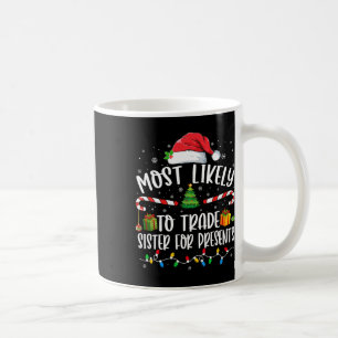 Most Likely To Trade Sister For Presents Family Ma Coffee Mug