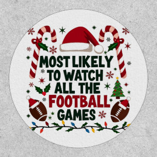 Most Likely to Watch All the Football Games Ugly Patch