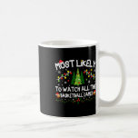 Most Likely To Watch All The Sketll Games Christma Coffee Mug