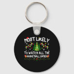 Most Likely To Watch All The Sketll Games Christma Keychain