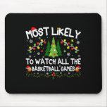 Most Likely To Watch All The Sketll Games Christma Mouse Pad