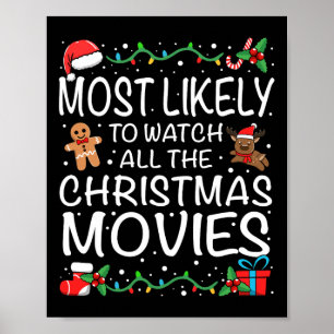 Most Likely To Watch The Christmas Movies Family C Poster