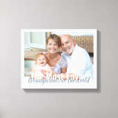 Most Loved Grandparents in the World Photo Wrapped Canvas Print (Front)