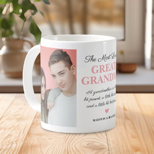 Most Loved Great Grandma 2 Photo Coffee Mug