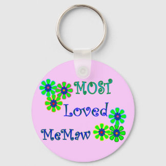 "Most Loved MeMaw" Mother's Day Gifts Keychain