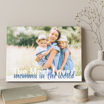 Most Loved Momma in the World Photo Wrapped Canvas Print<br><div class="desc">Create your own modern custom wrapped canvas with one of your favorite photos. The modern oversized typography is fully editable and currently reads "The Most Loved Momma in the world". The photo template is ready for you to add your picture, which is displayed in landscape format. If you wish to...</div>