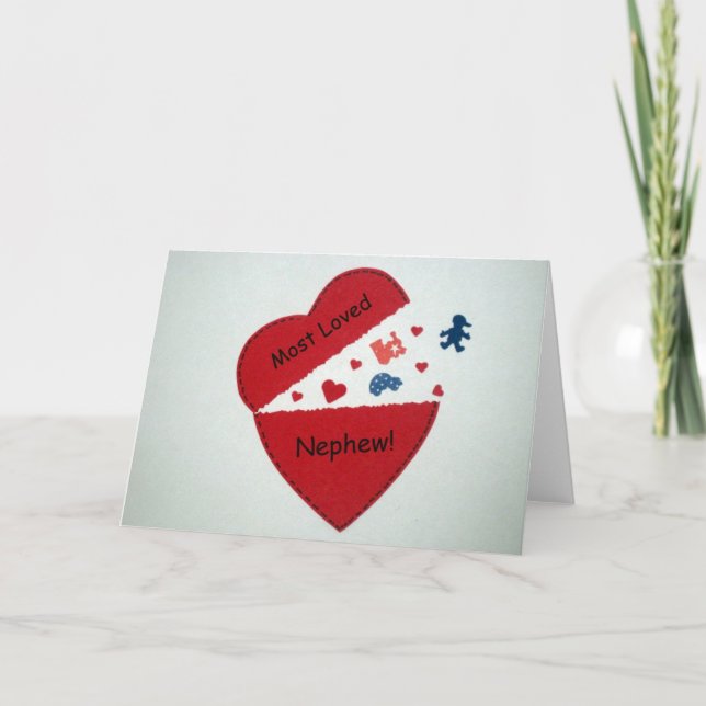 Most loved Nephew! Holiday Card (Front)