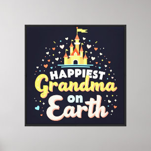 Most Magical Grandma, Fantasy Castle Canvas Print