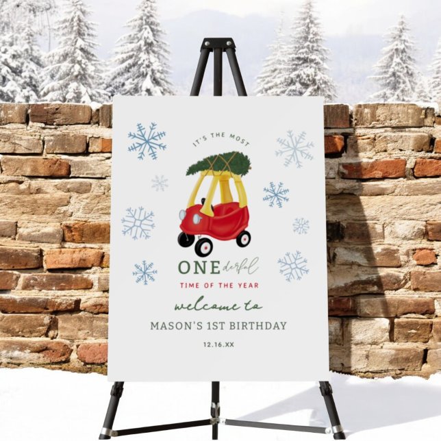 Most ONEderful Time Car 1st Birthday Welcome  Foam Board (Creator Uploaded)