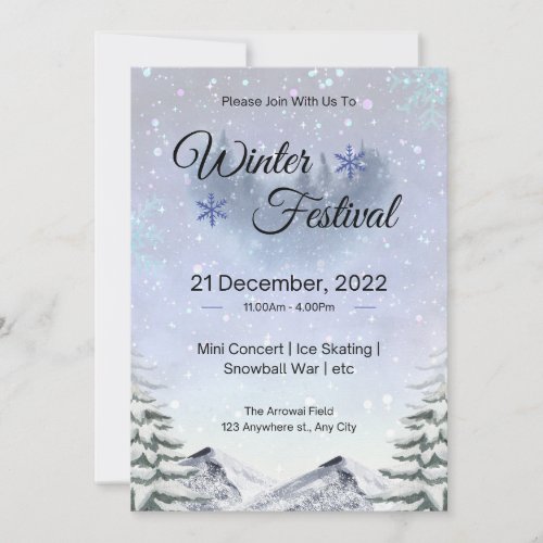 Most ONEderful Time of the Year Winter Birthday Invitation