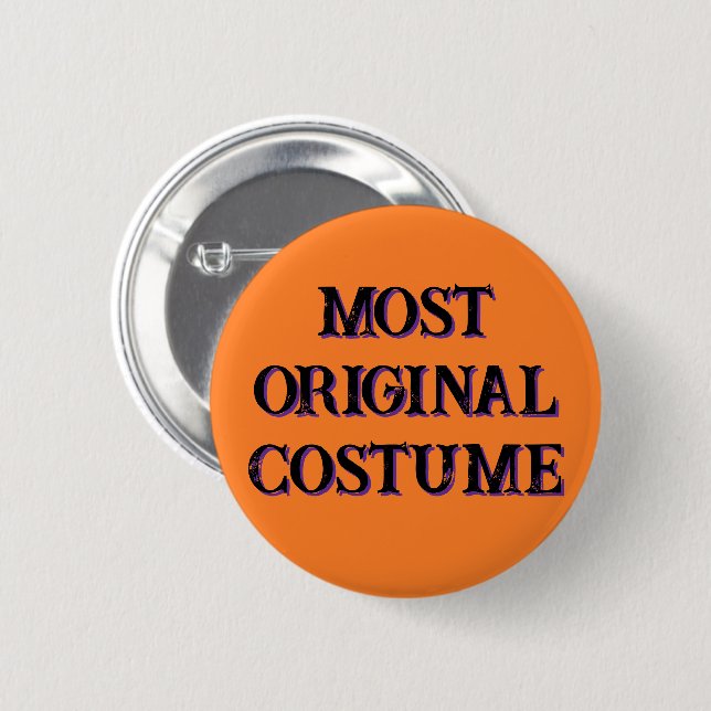 "Most Original Costume" Award Button (Front & Back)