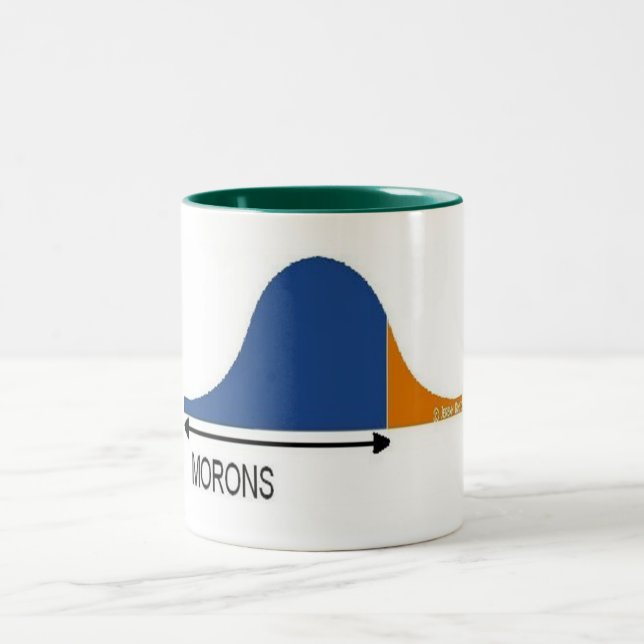 Most People are Morons Two-Tone Coffee Mug (Center)