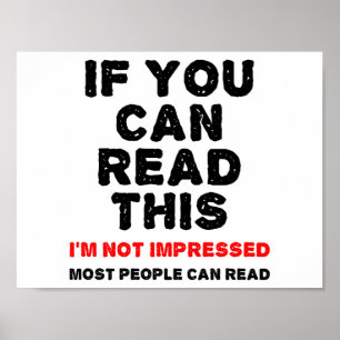 Most People Can Read Funny Poster