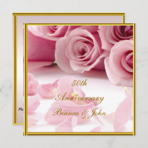 Most Popular and Elegant 50th Anniversary Invitation