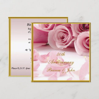 Most Popular and Elegant 50th Anniversary Invitation