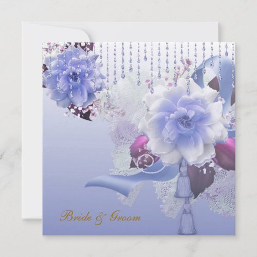 Most Popular and Elegant Blue Wedding Invitation