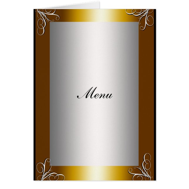 Most Popular Wedding Menu Cards (Front)