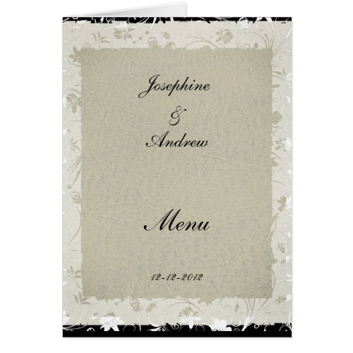 Most Popular Wedding Menu Cream Paper