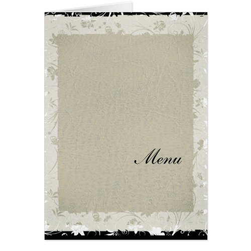 Most Popular Wedding Menu Old Paper