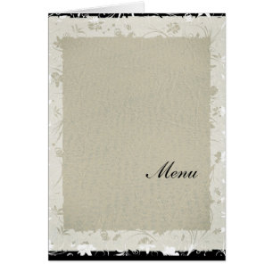 Most Popular Wedding Menu Old Paper Cards