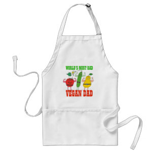 Most RAD VEGAN DAD Funny Vegetables Flexing Apron