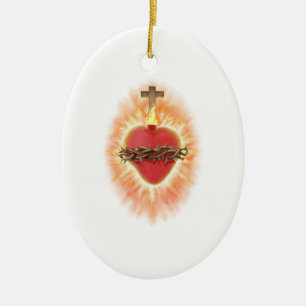 Most Sacred Heart of Jesus Ceramic Ornament